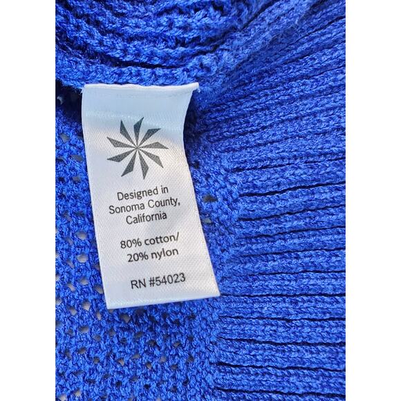 Athleta sz small mesh net see through layering full zip sweater blue EUC active - Picture 5 of 8
